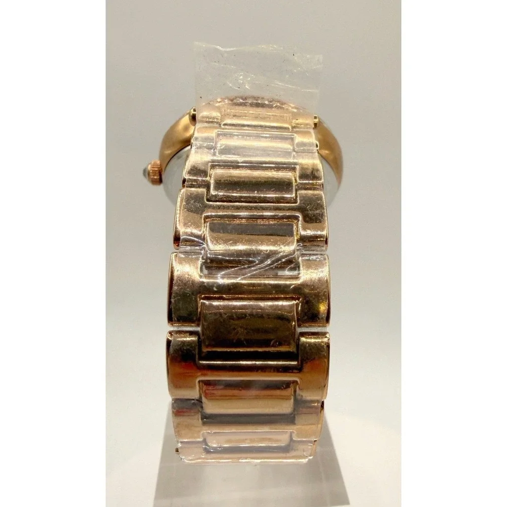 New Tavan Rose Gold Rhinestone Multifunction Watch‎ 1509A New Battery Running 8